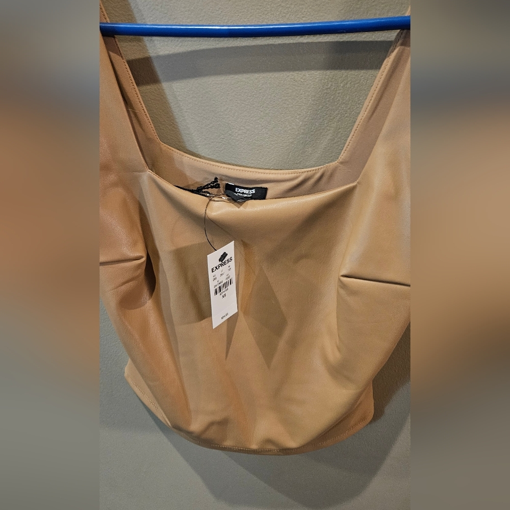 NWT pleather top